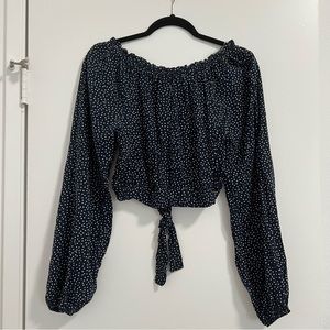 EM Long Sleeve Polka Dot Blouse